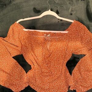 Orange Off-Shoulder Women's Top